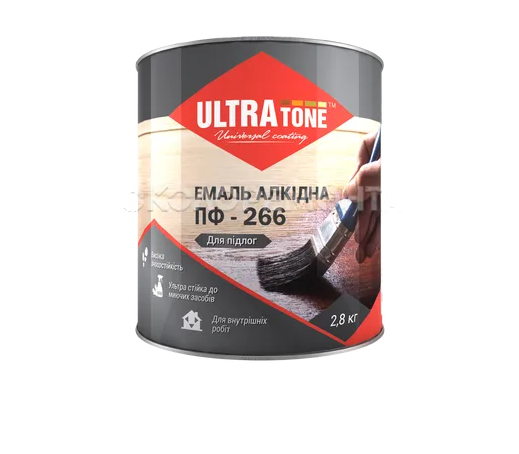 Емаль алкідна ULTRATONE ПФ-266, для підлоги, червоно- коричневий, 2,8кг